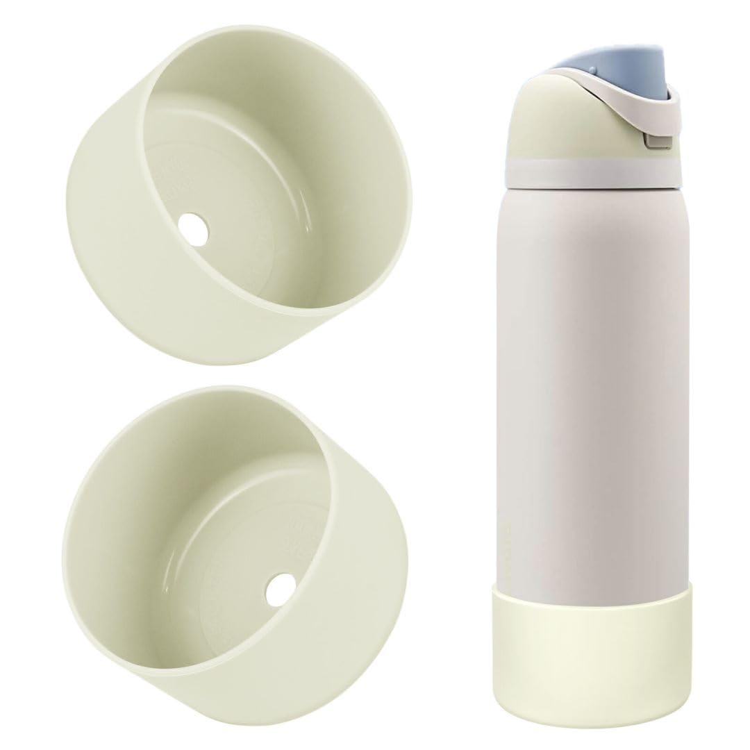 2PCS Silicone Water Bottle Boot, Compatible with Owala 24oz 32oz 40oz, Protective Anti-Scratch & Anti-Dent No Noise Sleeve Cover for FreeSip/Twist/Flip Water Bottles (Burgundy, 24 Ounces)