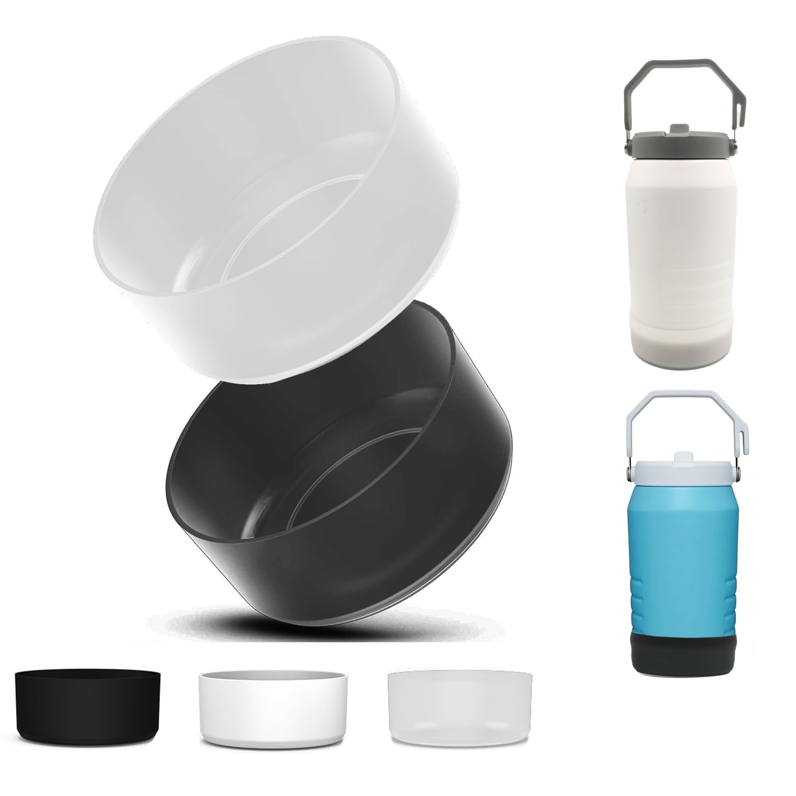 Silicone Boot for Stanley IceFlow Flip Straw Jug with Handle|64 oz|Protective Cup Bottom Sleeve|Stanley 64 oz Accessories Compatible with 64 oz Stanley Boot Sports