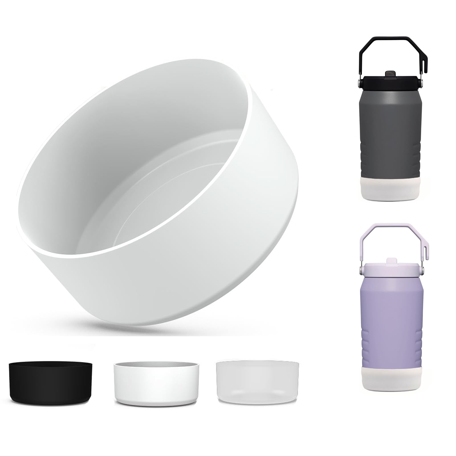 Silicone Boot for Stanley IceFlow Flip Straw Jug with Handle|64 oz|Protective Cup Bottom Sleeve|Stanley 64 oz Accessories Compatible with 64 oz Stanley Boot Sports