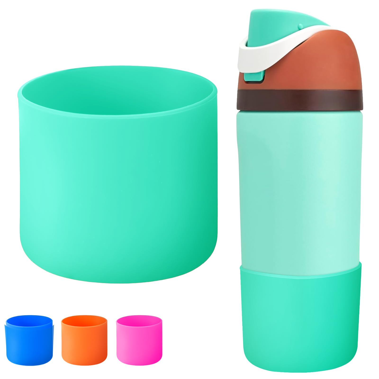 Silicone Boot for Owala Water Bottle 16oz 14oz 12oz, Anti-Scratch Anti-Slip No Noise Protective Sleeve Compatible with Owala Cup, Insulated Stainless-Steel Tumblers Bottom Boot for School