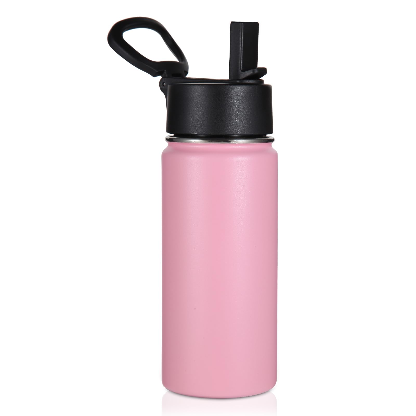 Volhoply 16 OZ Kids Water Bottle Bulk 8 Pack,Insulated Sports Bottles with Straw Lid,Stainless Steel Bottle with Handle Keep Cold & Hot,Double Wall Vacuum Tumbler Cups for School(Assorted, 8)