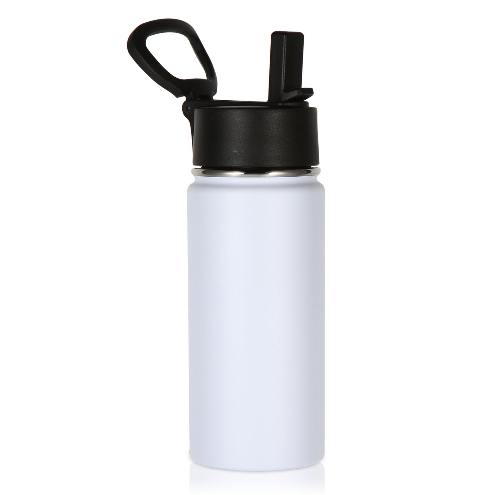 Volhoply 16 OZ Kids Water Bottle Bulk 8 Pack,Insulated Sports Bottles with Straw Lid,Stainless Steel Bottle with Handle Keep Cold & Hot,Double Wall Vacuum Tumbler Cups for School(Assorted, 8)