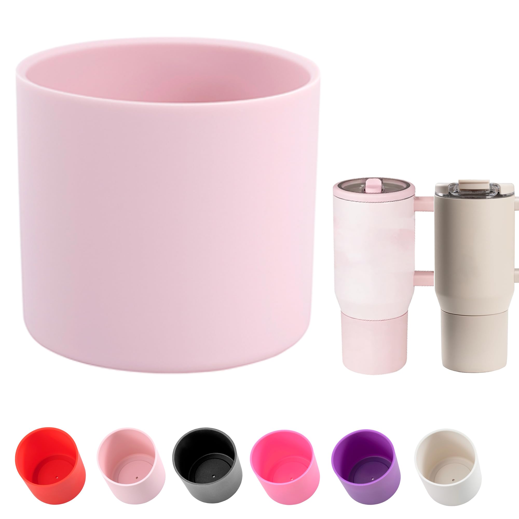 Silicone Boot for HydroJug 20 oz Insulated Kids Bottles & Tumblers - Non-Slip, Scratch-Resistant, Stability Enhancer, Anti-Slip Protective Sleeve (Rose)