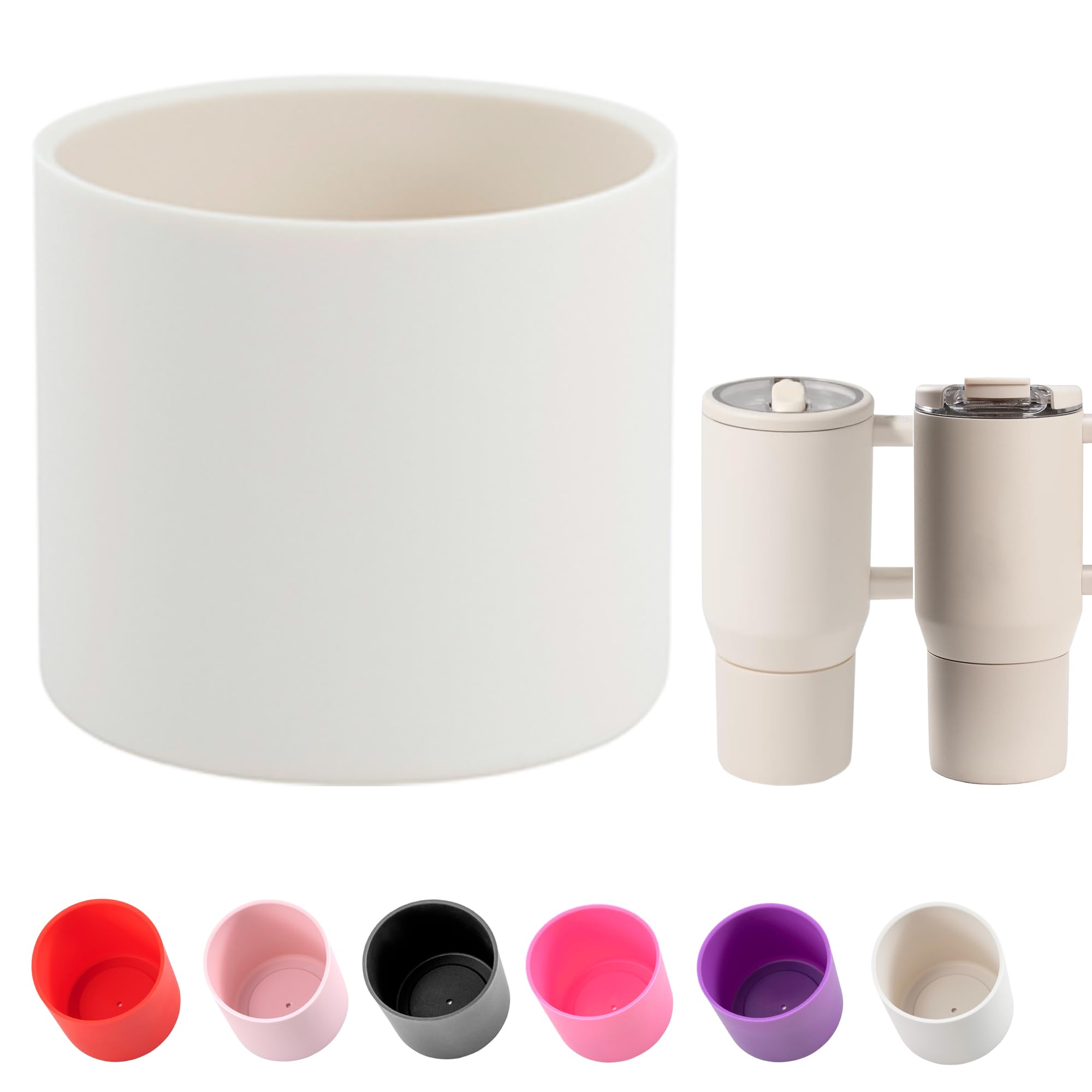 Silicone Boot for HydroJug 20 oz Insulated Kids Bottles & Tumblers - Non-Slip, Scratch-Resistant, Stability Enhancer, Anti-Slip Protective Sleeve (Rose)