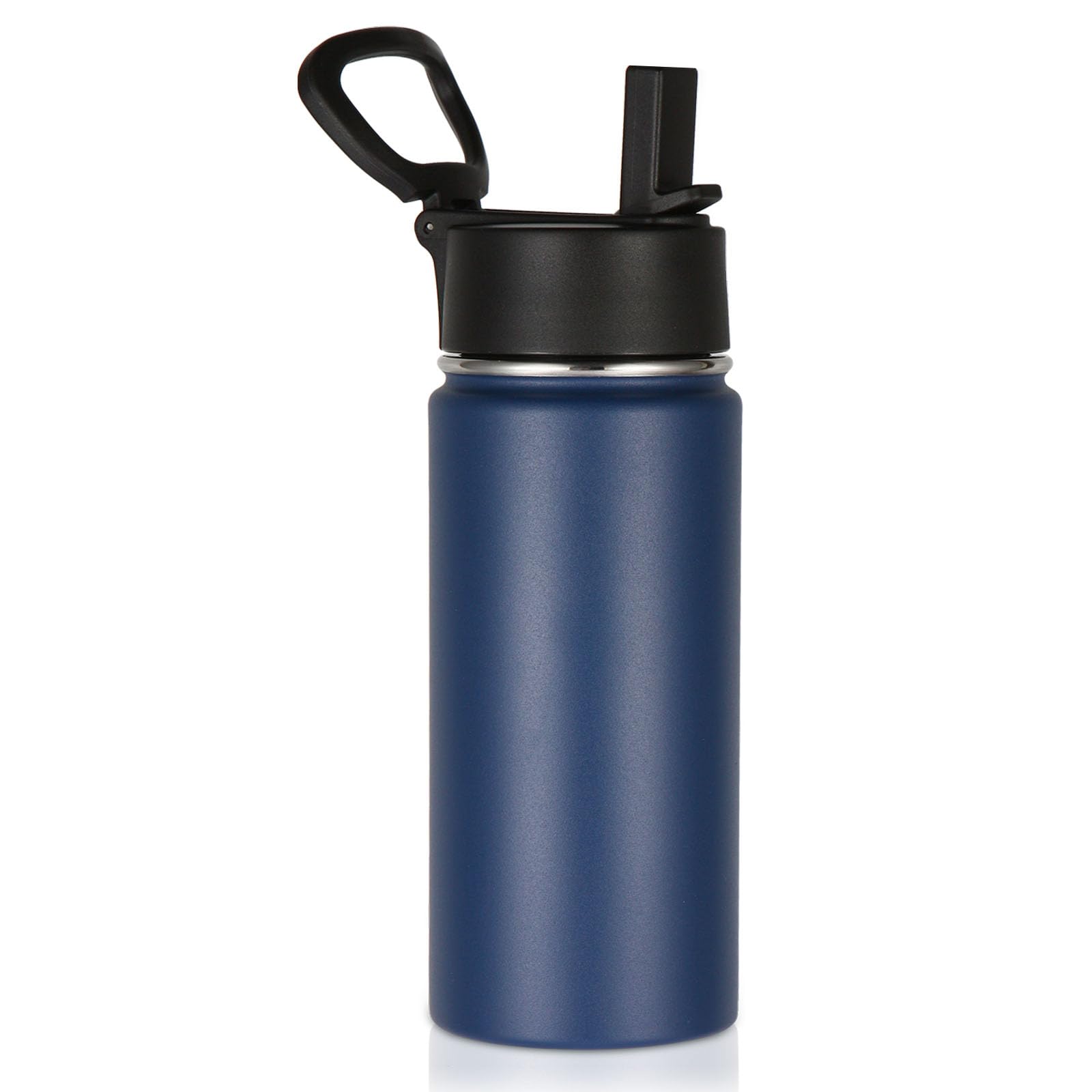 Volhoply 16 OZ Kids Water Bottle Bulk 8 Pack,Insulated Sports Bottles with Straw Lid,Stainless Steel Bottle with Handle Keep Cold & Hot,Double Wall Vacuum Tumbler Cups for School(Assorted, 8)