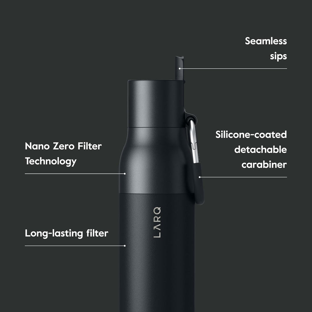 LARQ Holiday Bundle Set Bottle Filtered Insulated Water Bottle 17oz + 25oz | Reusable Bottles, Travel Friendly, BPA Free