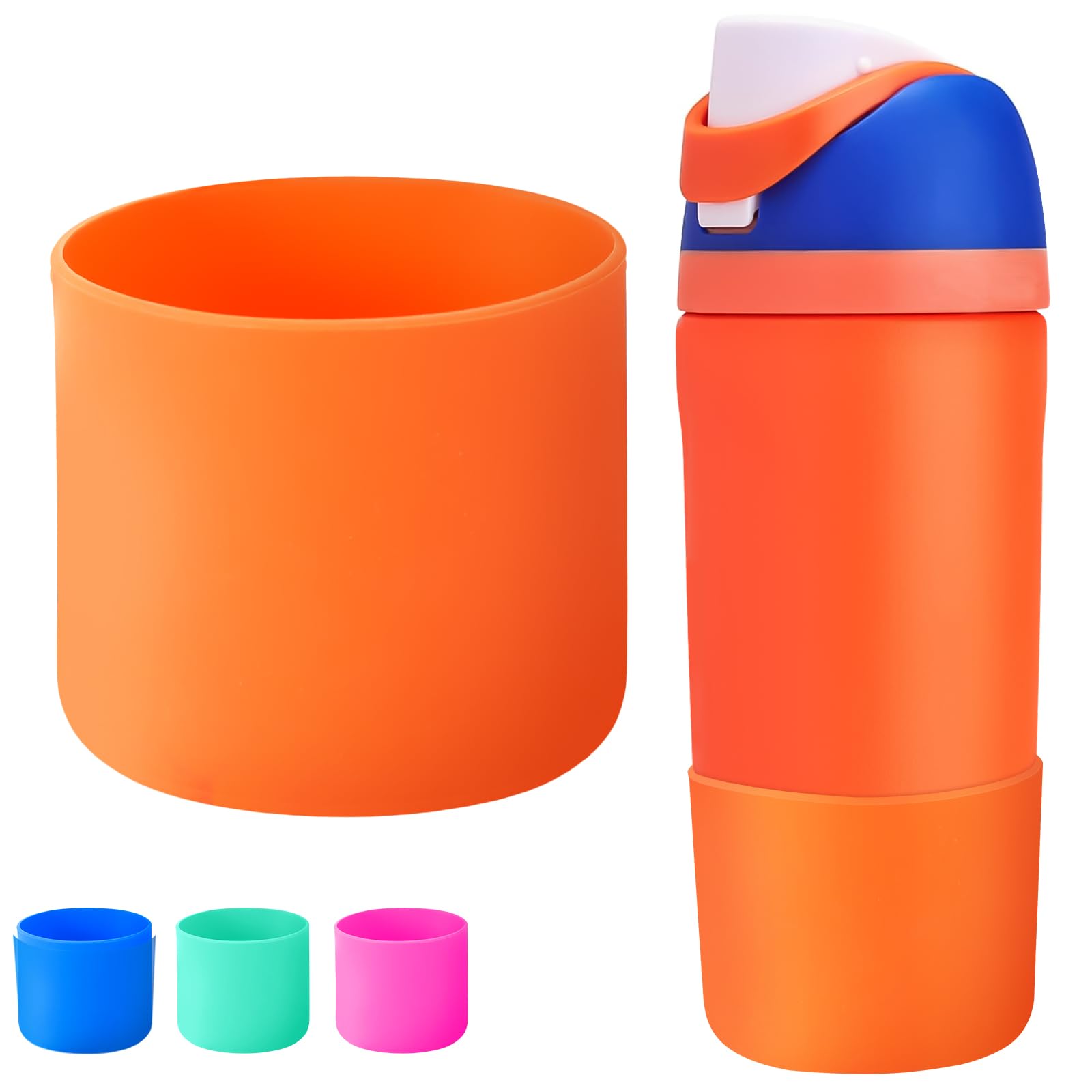 Silicone Boot for Owala Water Bottle 16oz 14oz 12oz, Anti-Scratch Anti-Slip No Noise Protective Sleeve Compatible with Owala Cup, Insulated Stainless-Steel Tumblers Bottom Boot for School