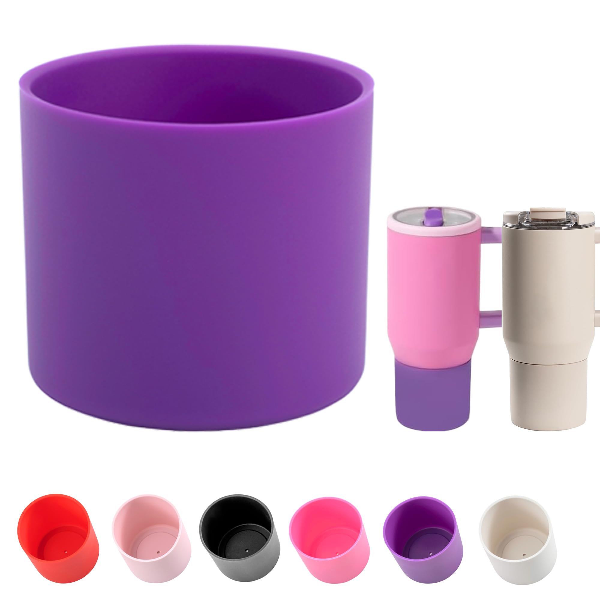 Silicone Boot for HydroJug 20 oz Insulated Kids Bottles & Tumblers - Non-Slip, Scratch-Resistant, Stability Enhancer, Anti-Slip Protective Sleeve (Rose)