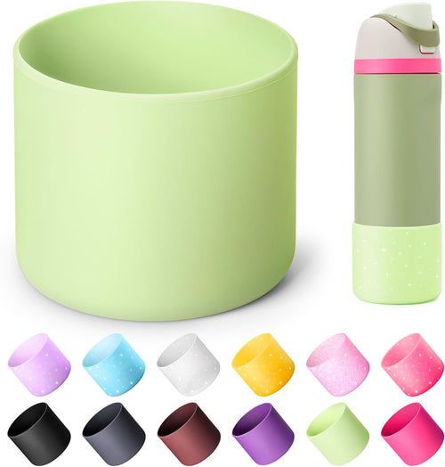 Boot for Owala 24 oz, Anti-Slip Protective Sleeve for Stainless Steel Water Bottle, Silicone Boot Bottom Base (Green)