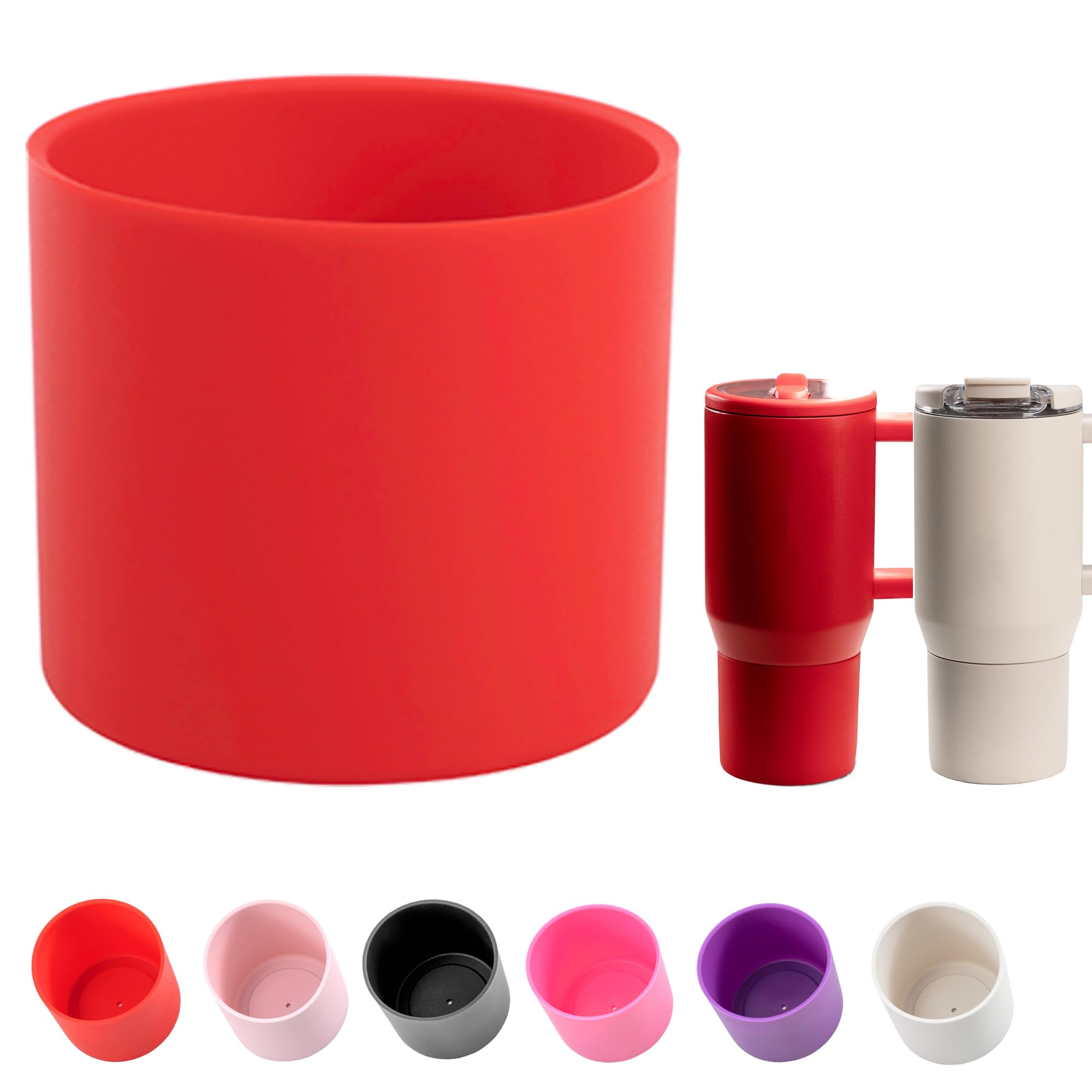 Silicone Boot for HydroJug 20 oz Insulated Kids Bottles & Tumblers - Non-Slip, Scratch-Resistant, Stability Enhancer, Anti-Slip Protective Sleeve (Rose)