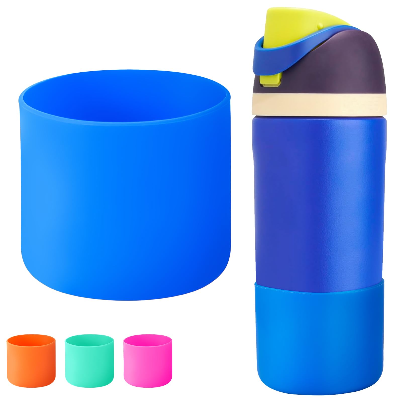Silicone Boot for Owala Water Bottle 16oz 14oz 12oz, Anti-Scratch Anti-Slip No Noise Protective Sleeve Compatible with Owala Cup, Insulated Stainless-Steel Tumblers Bottom Boot for School