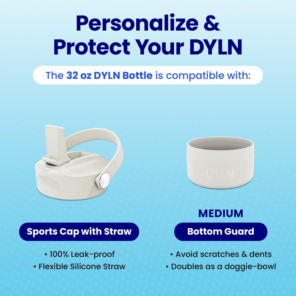 DYLN Hydrogen Water Bottle | Create Hydrating Alkaline Hydrogen-Rich Water Up to 9 pH | Vacuum Insulated Stainless Steel Water Bottle | Keeps Water Cold for 24 Hours