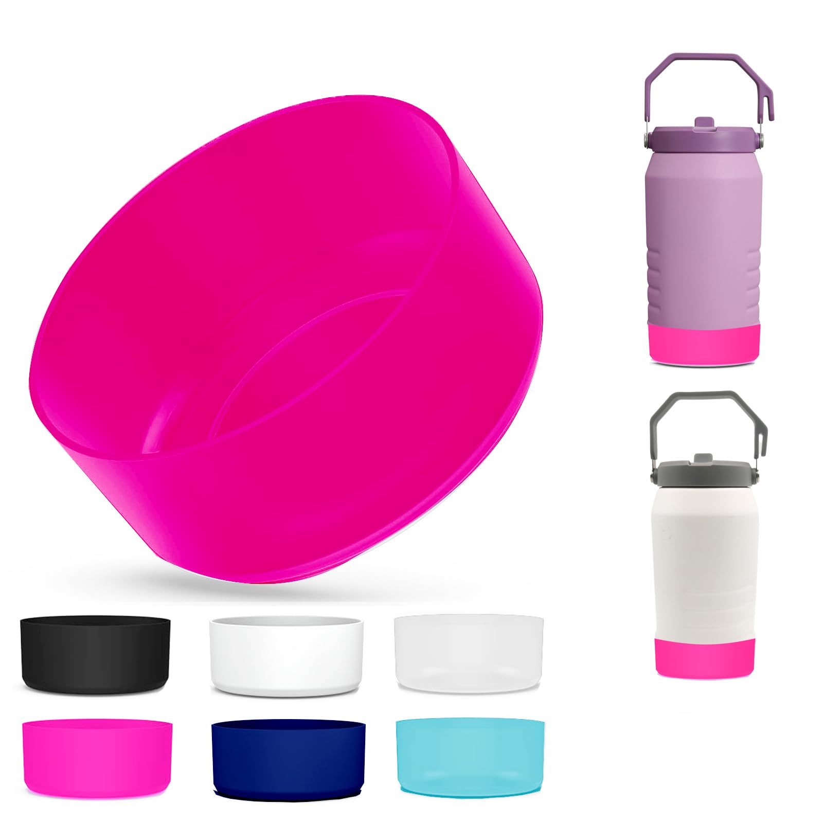 Silicone Boot for Stanley IceFlow Flip Straw Jug with Handle|64 oz|Protective Cup Bottom Sleeve|Stanley 64 oz Accessories Compatible with 64 oz Stanley Boot Sports