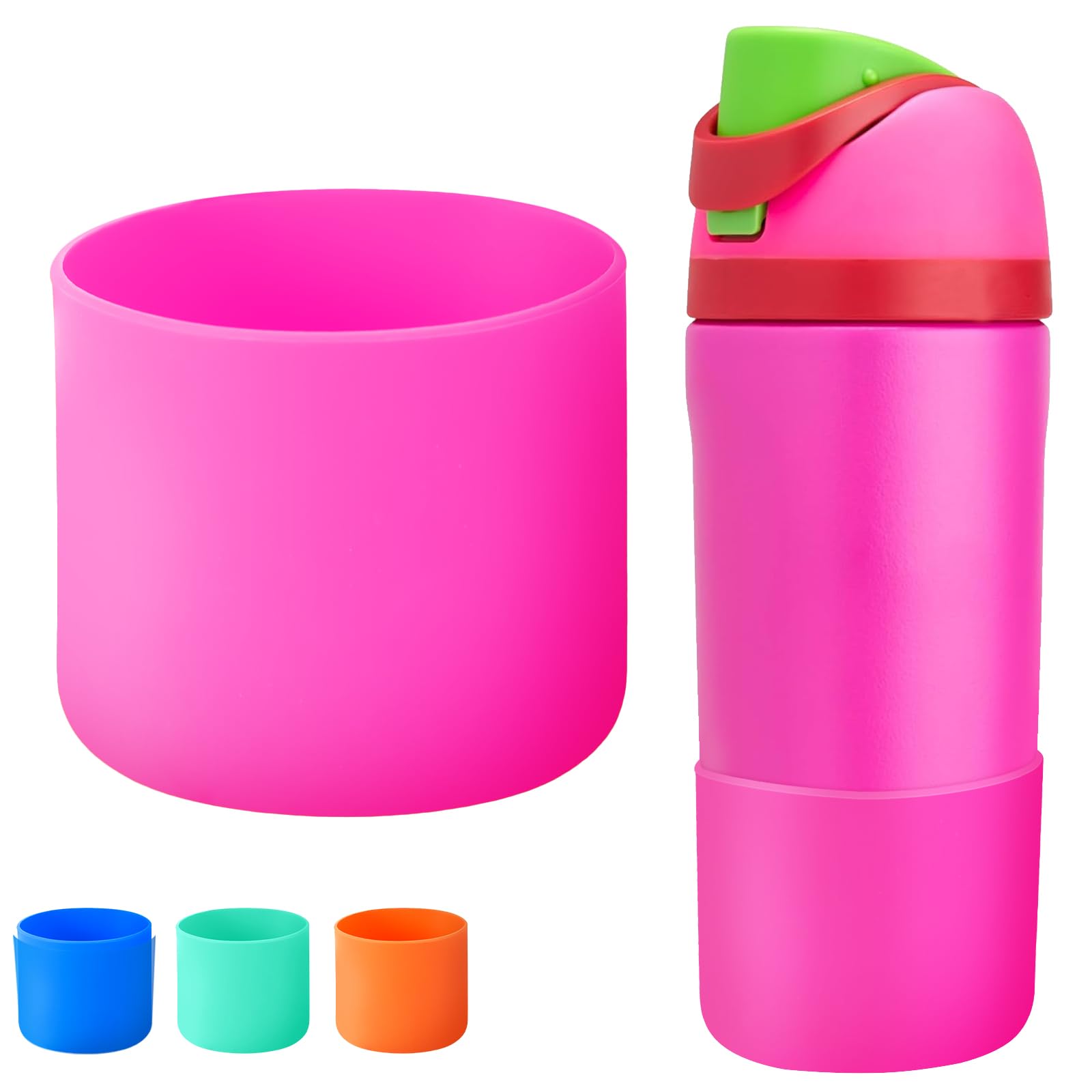 Silicone Boot for Owala Water Bottle 16oz 14oz 12oz, Anti-Scratch Anti-Slip No Noise Protective Sleeve Compatible with Owala Cup, Insulated Stainless-Steel Tumblers Bottom Boot for School