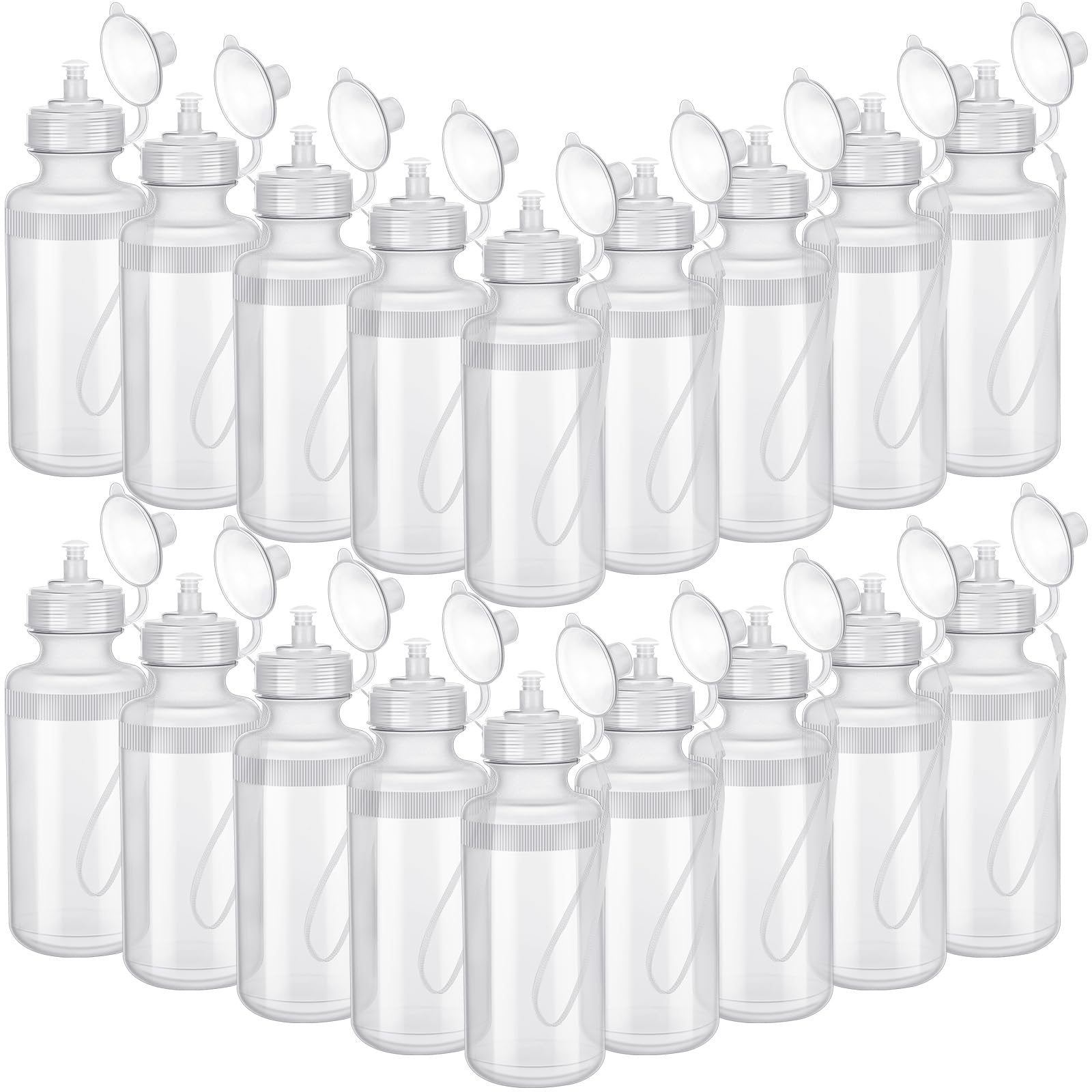 Zubebe 36 Pcs Sports Water Bottles Bulk Squeeze Reusable Bpa-free Plastic Water Bottles End of the Year Gifts Summer Gifts for Students School Travel Hiking Cycling Event Team Gift