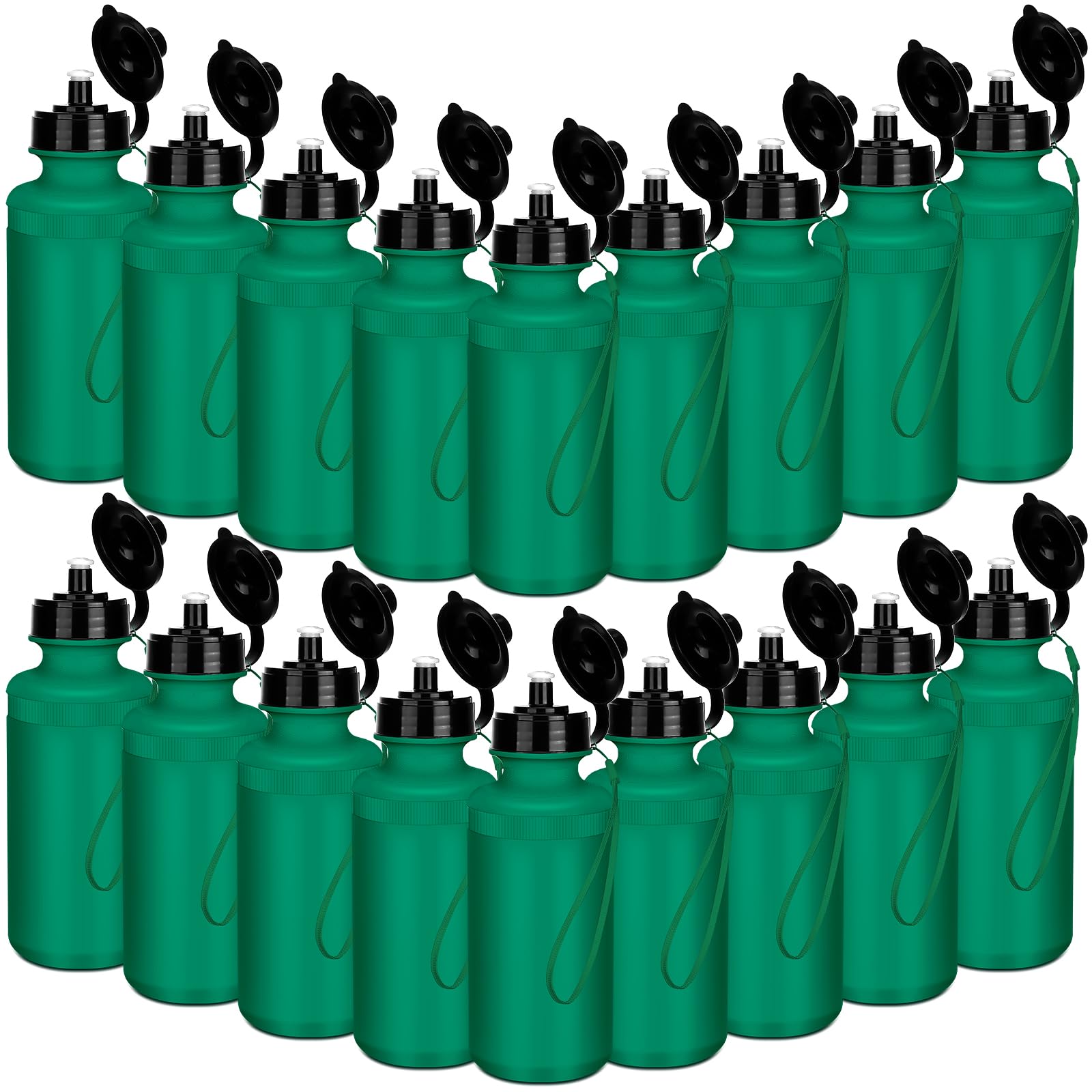 Zubebe 36 Pcs Sports Water Bottles Bulk Squeeze Reusable Bpa-free Plastic Water Bottles End of the Year Gifts Summer Gifts for Students School Travel Hiking Cycling Event Team Gift