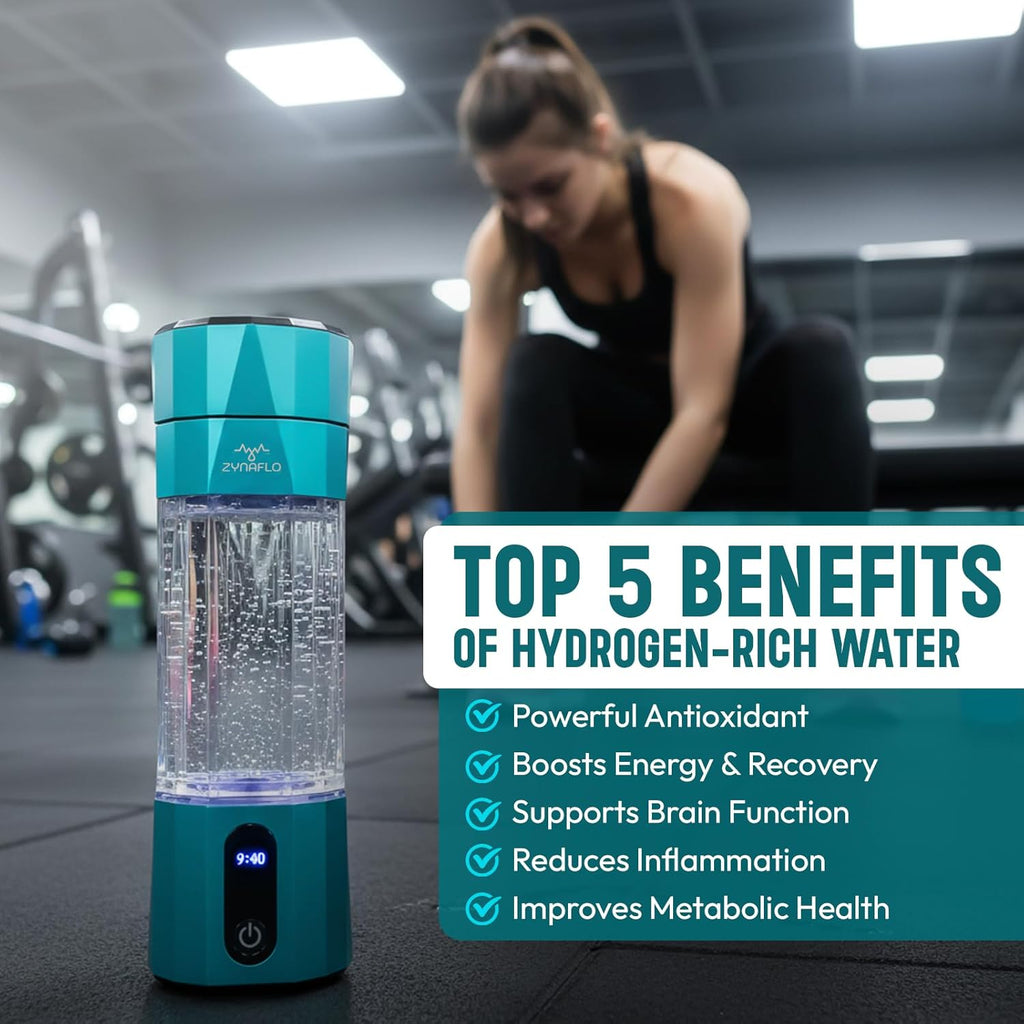 H2-Max Hydrogen Water Bottle Generator with SPE/PEM Membrane, 3rd Party US Lab Tested (6.1 PPM), Portable 7 Oz Capacity
