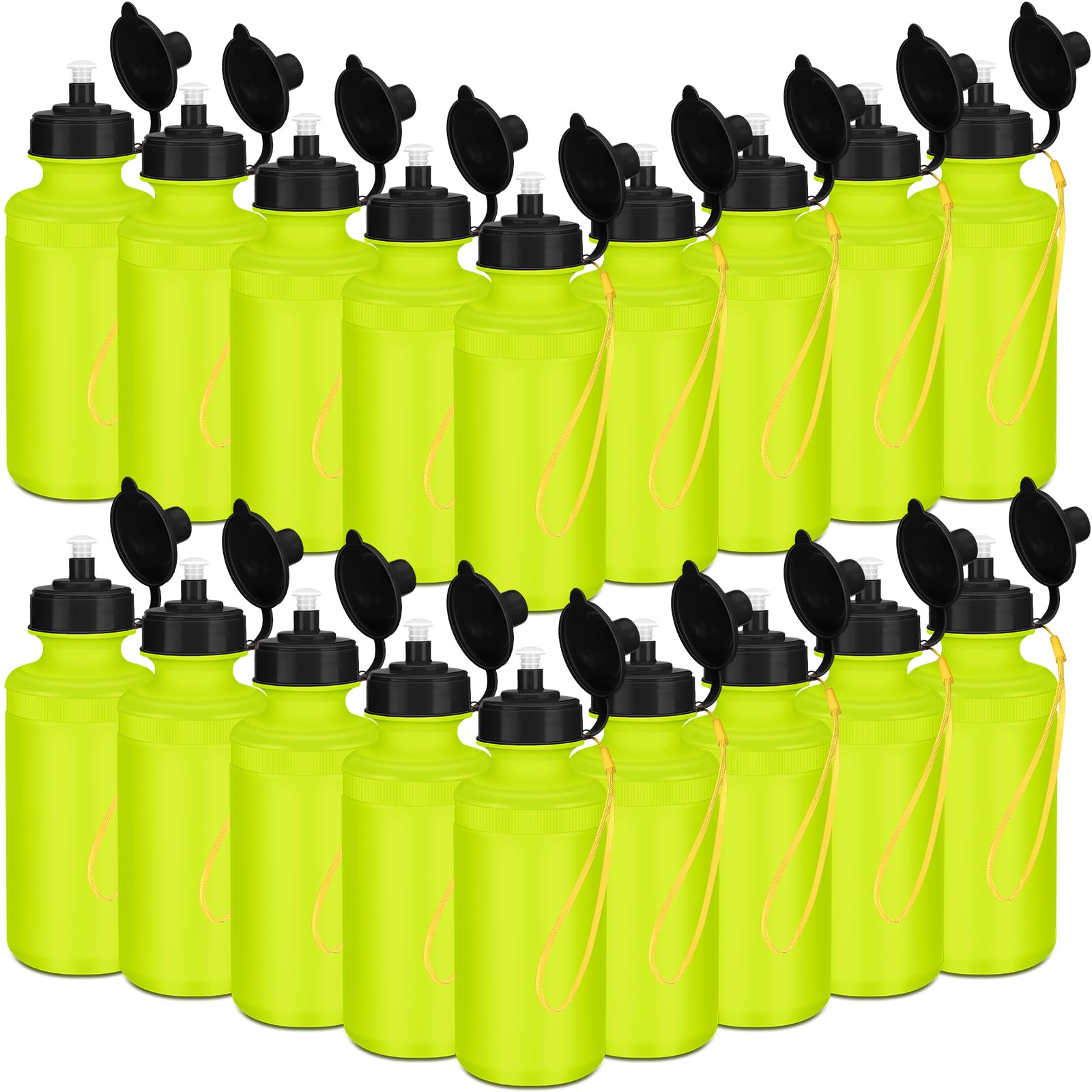 Zubebe 36 Pcs Sports Water Bottles Bulk Squeeze Reusable Bpa-free Plastic Water Bottles End of the Year Gifts Summer Gifts for Students School Travel Hiking Cycling Event Team Gift