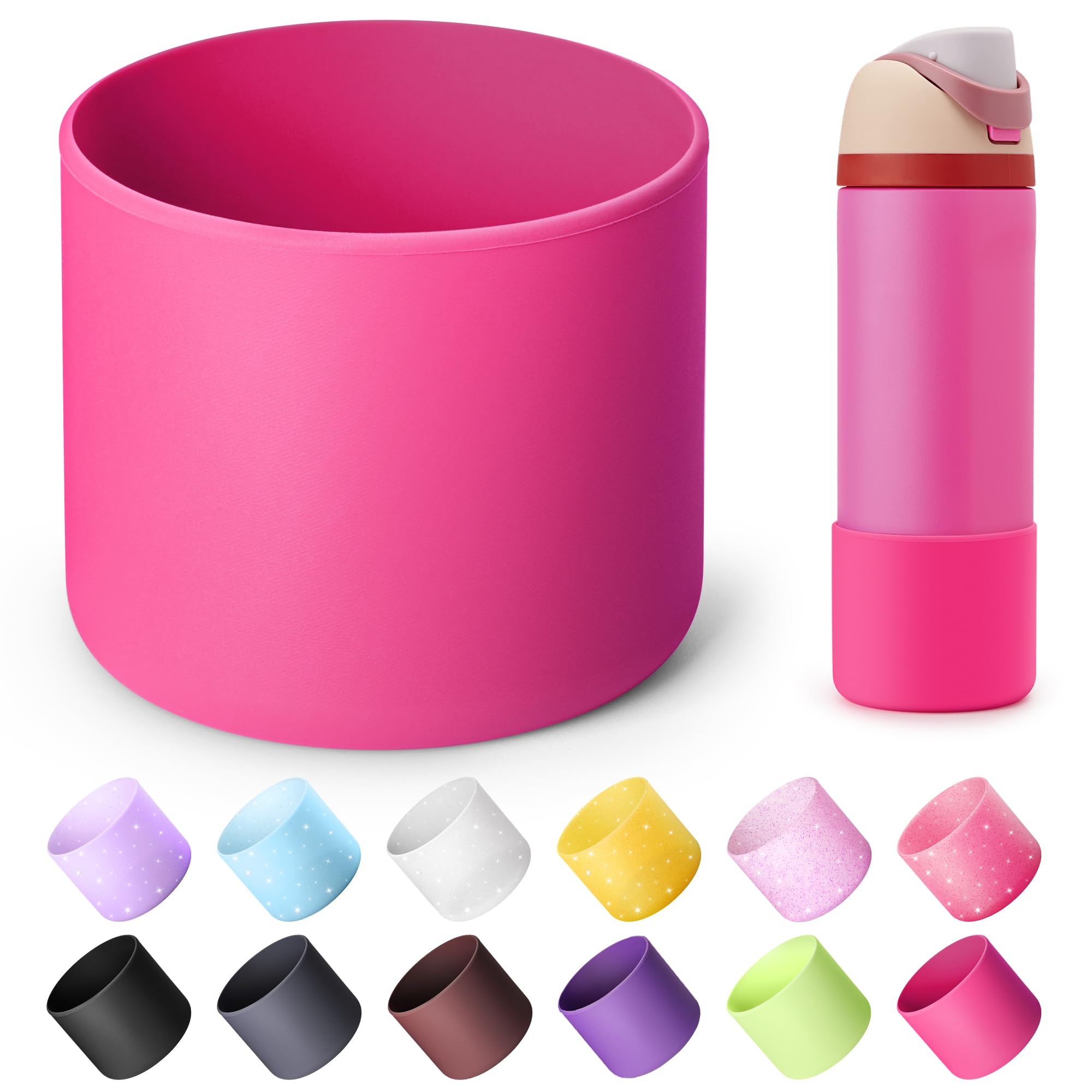 Boot for Owala 24 oz, Anti-Slip Protective Sleeve for Stainless Steel Water Bottle, Silicone Boot Bottom Base (Green)