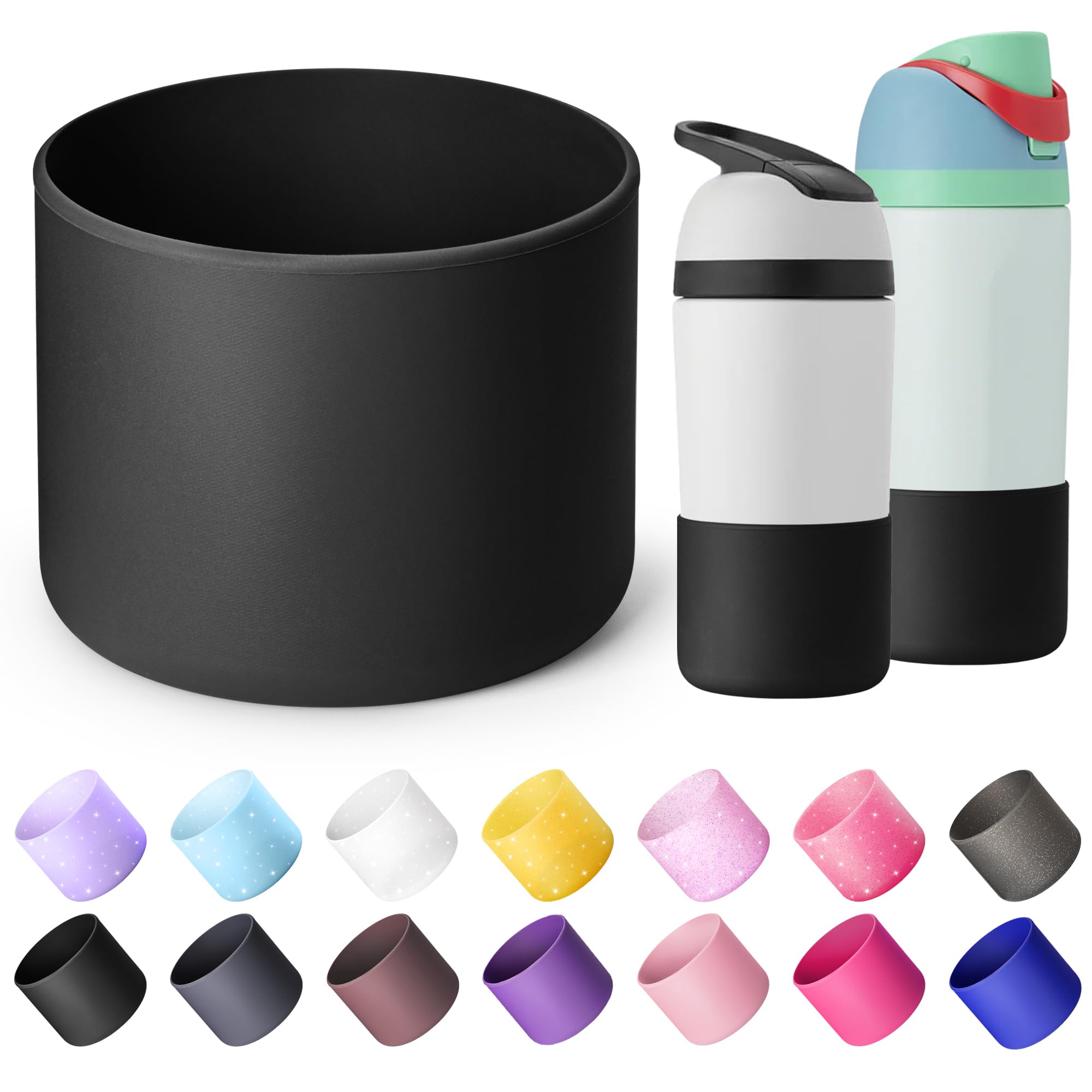 Boot for Owala 24 oz, Anti-Slip Protective Sleeve for Stainless Steel Water Bottle, Silicone Boot Bottom Base (Green)