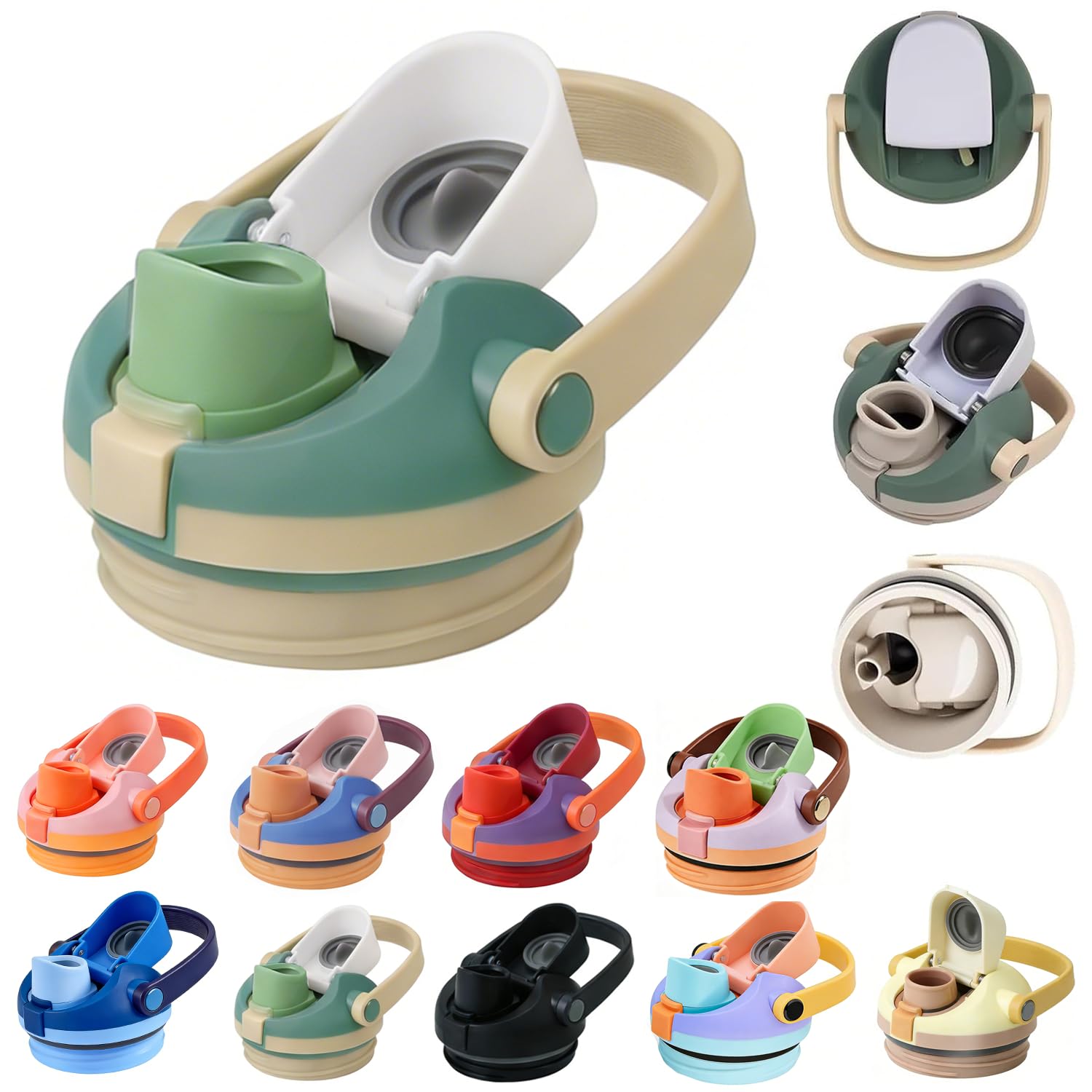 30 OZ Replacement Lid for Owala Freesip Sway Tumbler, One Button Water Bottle Top Replacement Cap with Handle Compatible with Owala FreeSip Sway, BPA-Free, Leakproof, Lockable