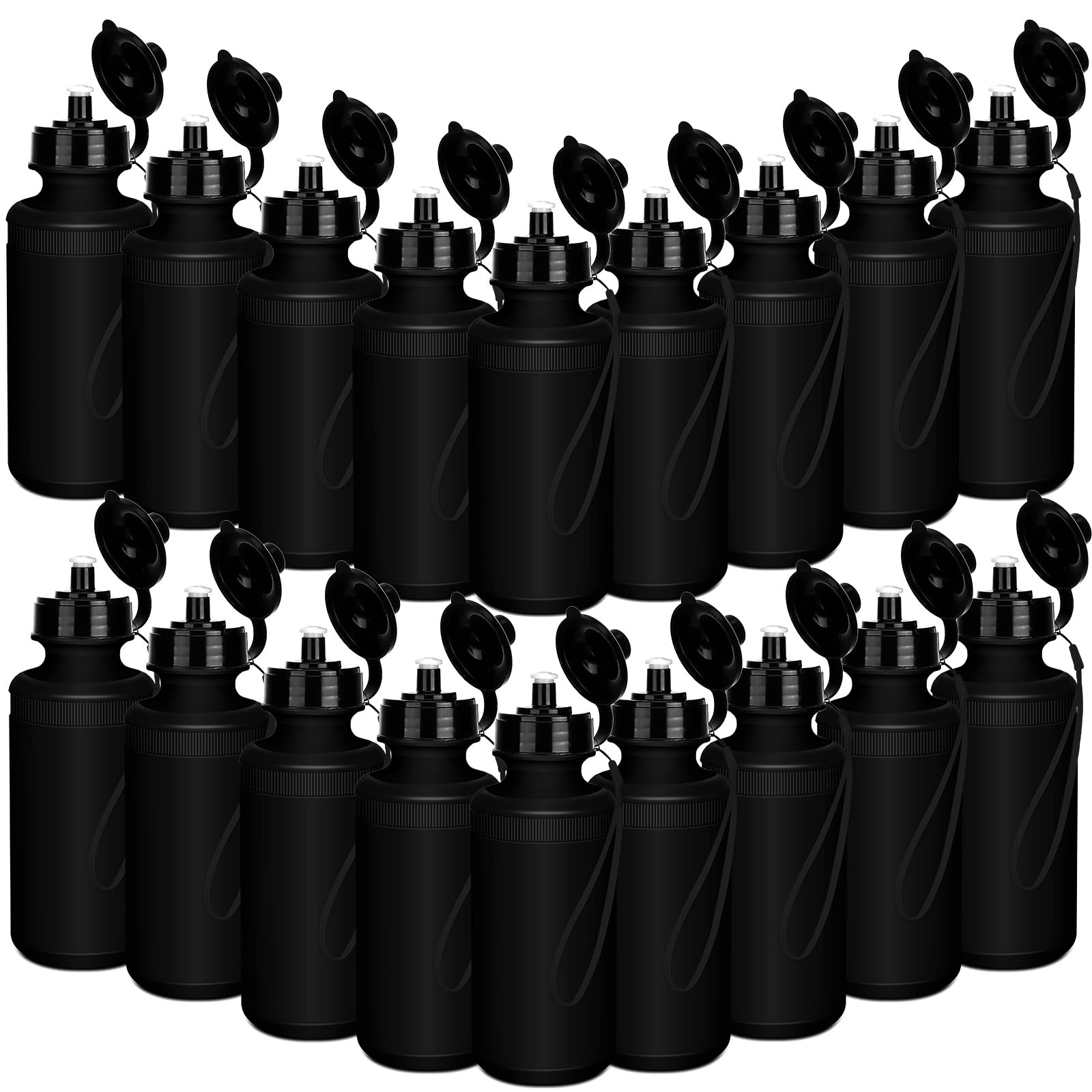 Zubebe 36 Pcs Sports Water Bottles Bulk Squeeze Reusable Bpa-free Plastic Water Bottles End of the Year Gifts Summer Gifts for Students School Travel Hiking Cycling Event Team Gift