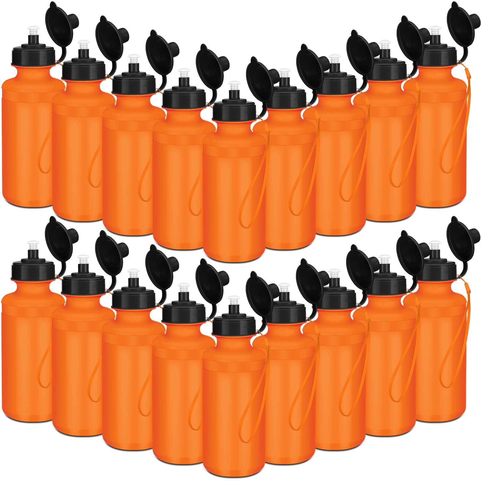 Zubebe 36 Pcs Sports Water Bottles Bulk Squeeze Reusable Bpa-free Plastic Water Bottles End of the Year Gifts Summer Gifts for Students School Travel Hiking Cycling Event Team Gift