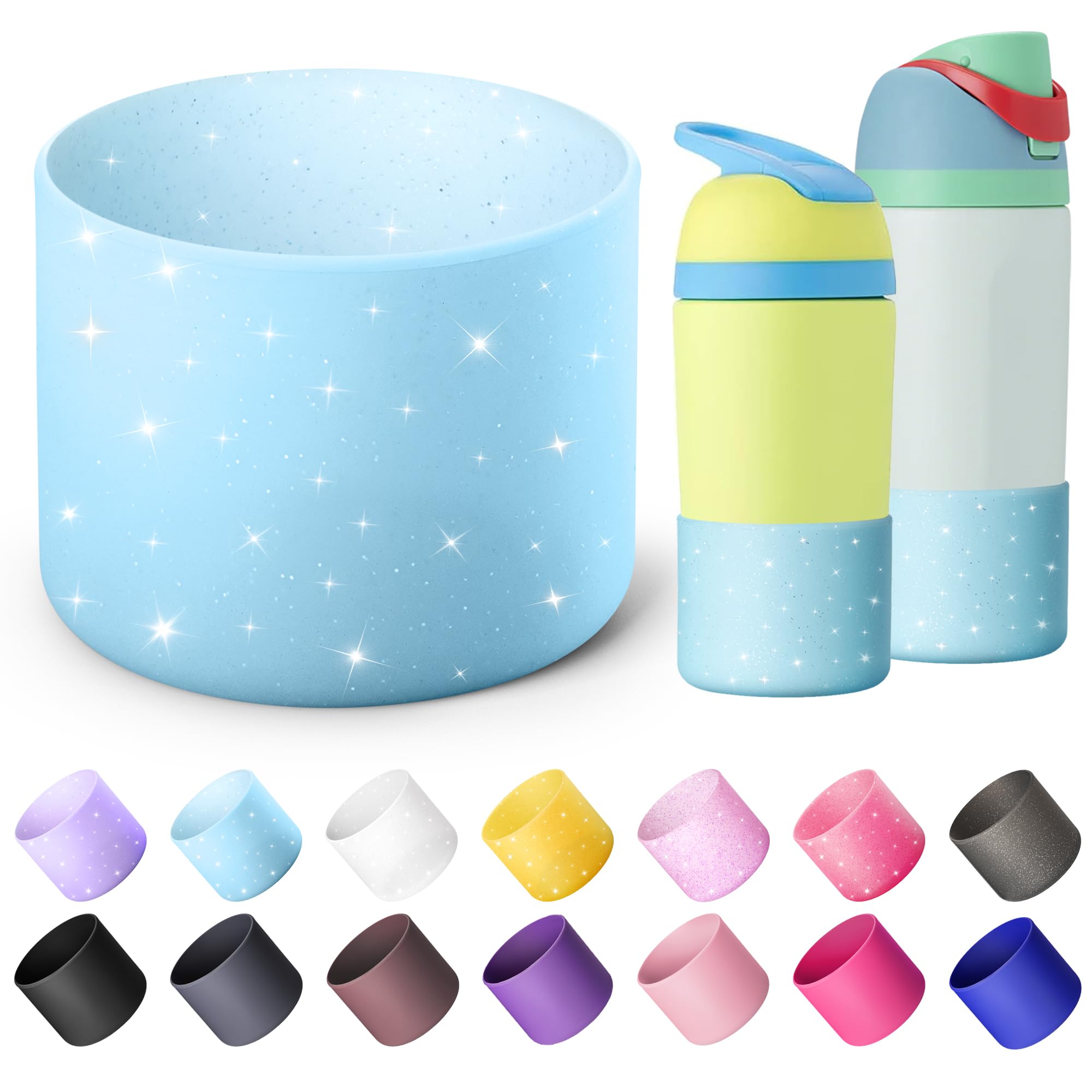 Boot for Owala 24 oz, Anti-Slip Protective Sleeve for Stainless Steel Water Bottle, Silicone Boot Bottom Base (Green)