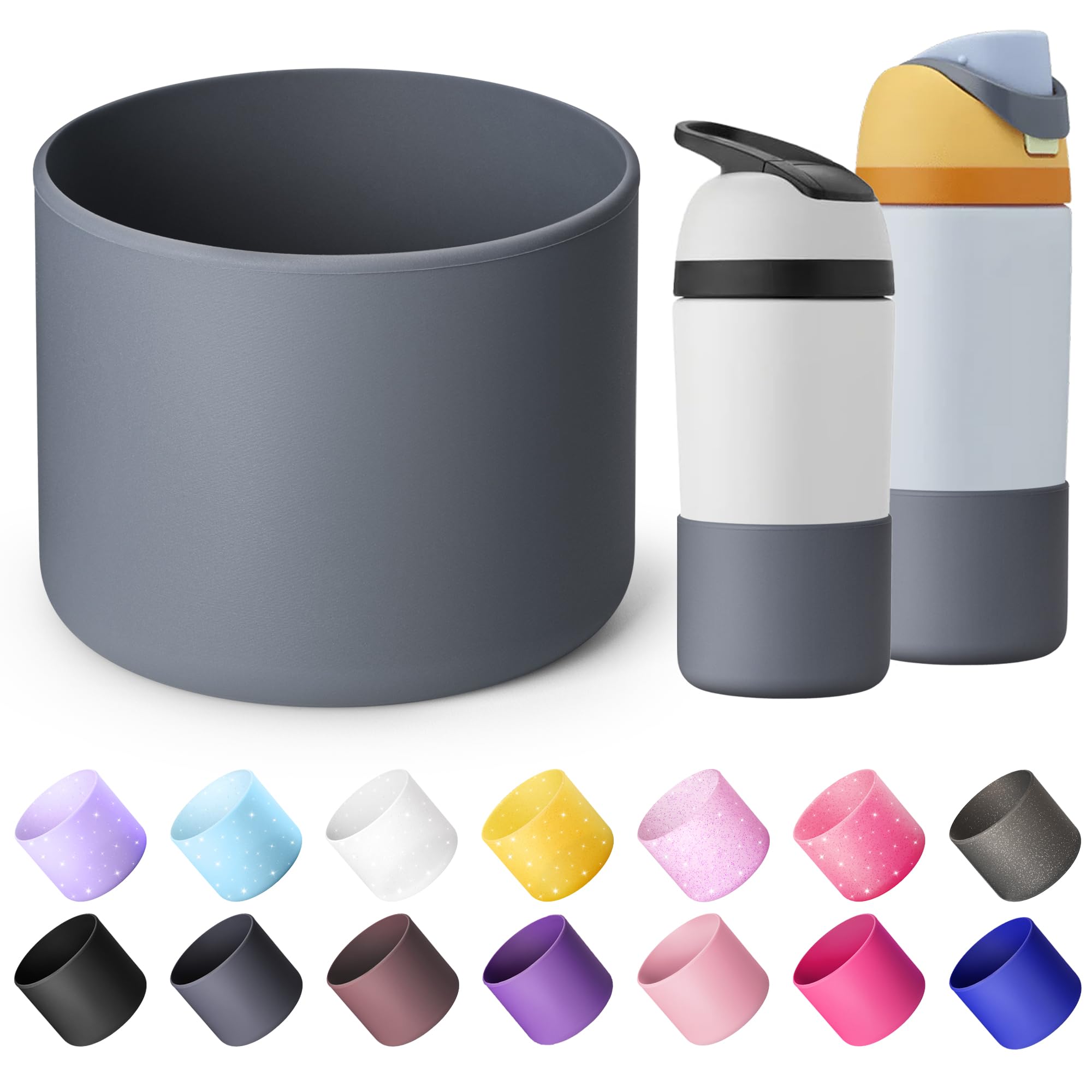 Boot for Owala 24 oz, Anti-Slip Protective Sleeve for Stainless Steel Water Bottle, Silicone Boot Bottom Base (Green)