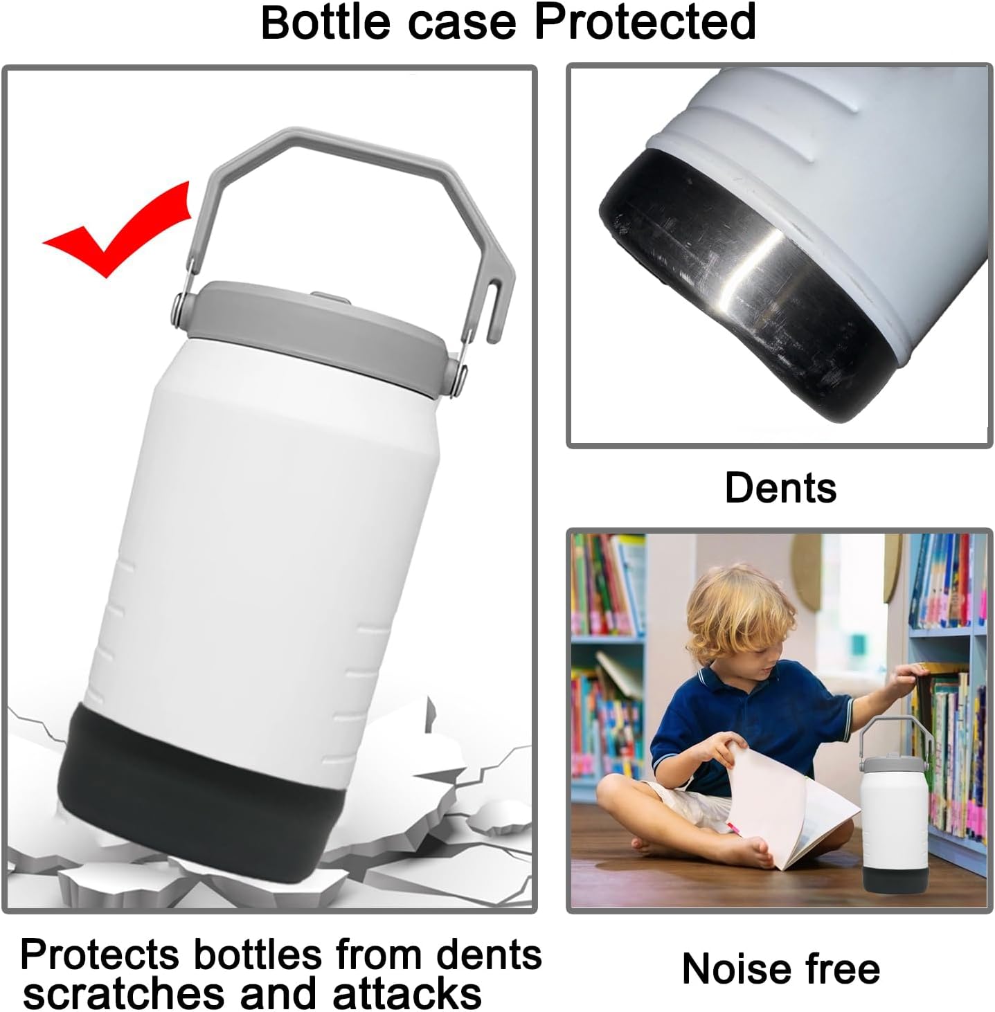 Silicone Boot for Stanley IceFlow Flip Straw Jug with Handle|64 oz|Protective Cup Bottom Sleeve|Stanley 64 oz Accessories Compatible with 64 oz Stanley Boot Sports