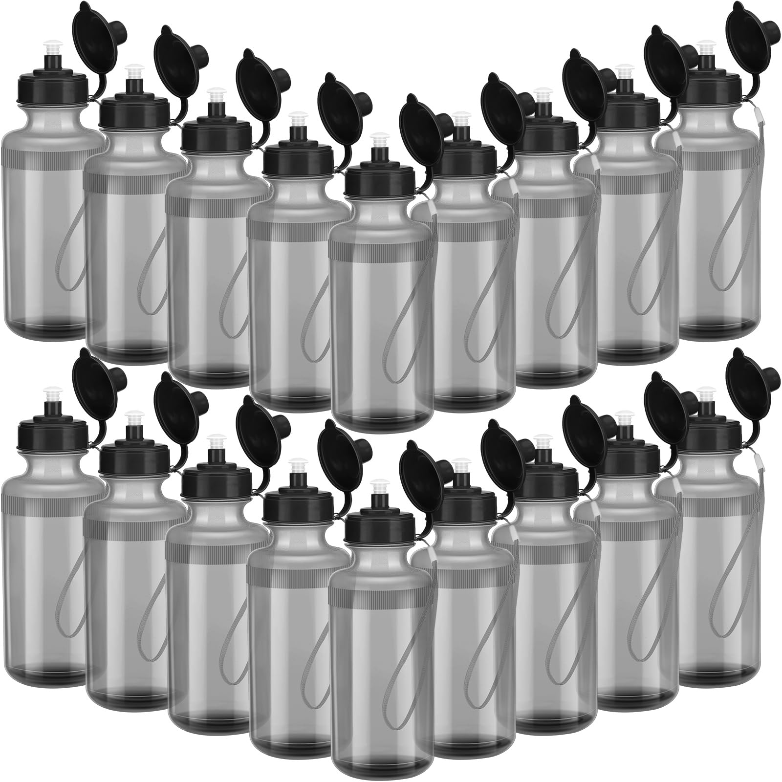 Zubebe 36 Pcs Sports Water Bottles Bulk Squeeze Reusable Bpa-free Plastic Water Bottles End of the Year Gifts Summer Gifts for Students School Travel Hiking Cycling Event Team Gift