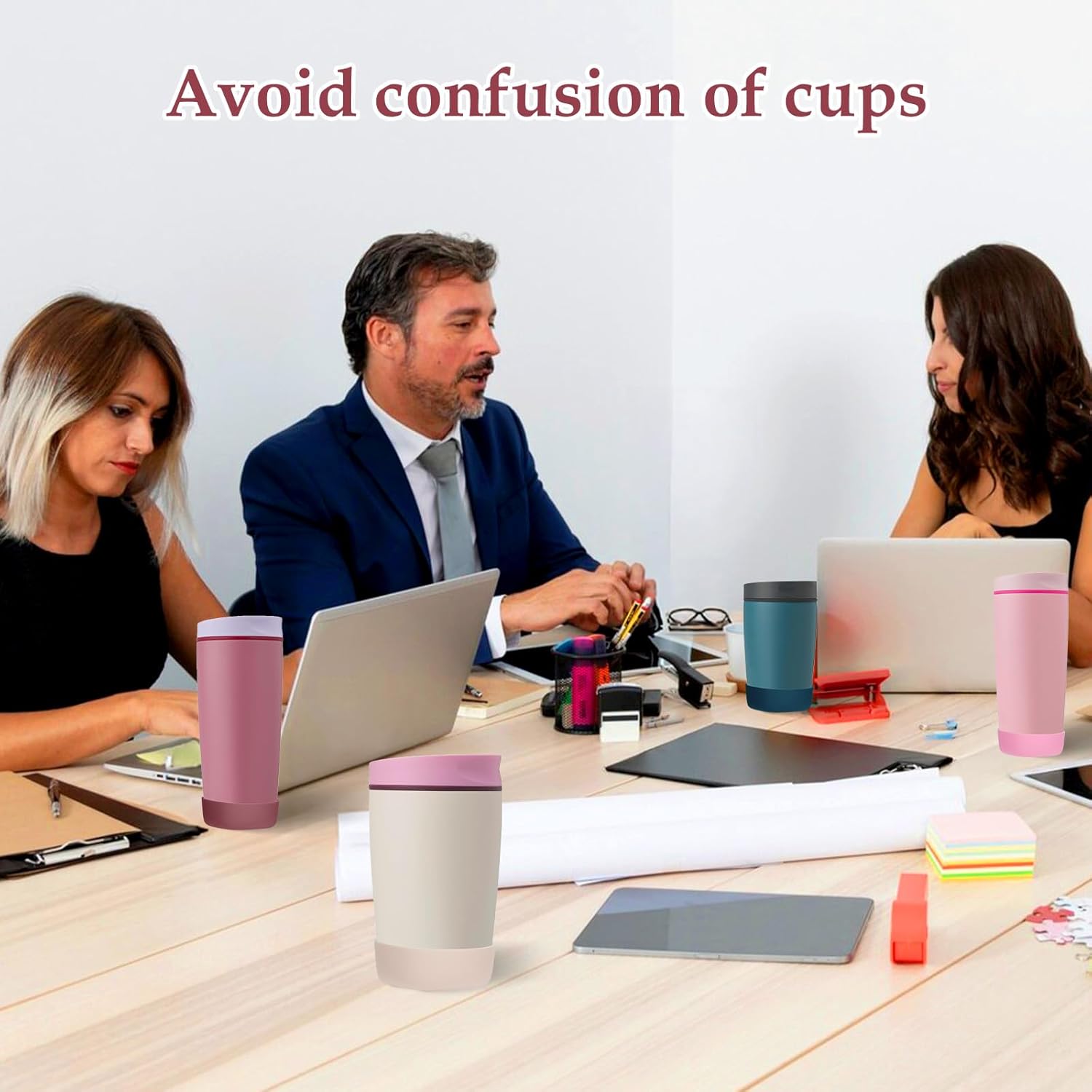 Mity rain 2PCS Protective Boot Compatible with Owala SmoothSip Slider 12 oz & 20 oz, Coffee Tumbler Silicone Boot Travel Mug Accessories,Anti-Slip, Noise-Reducing,Prevents Scratches