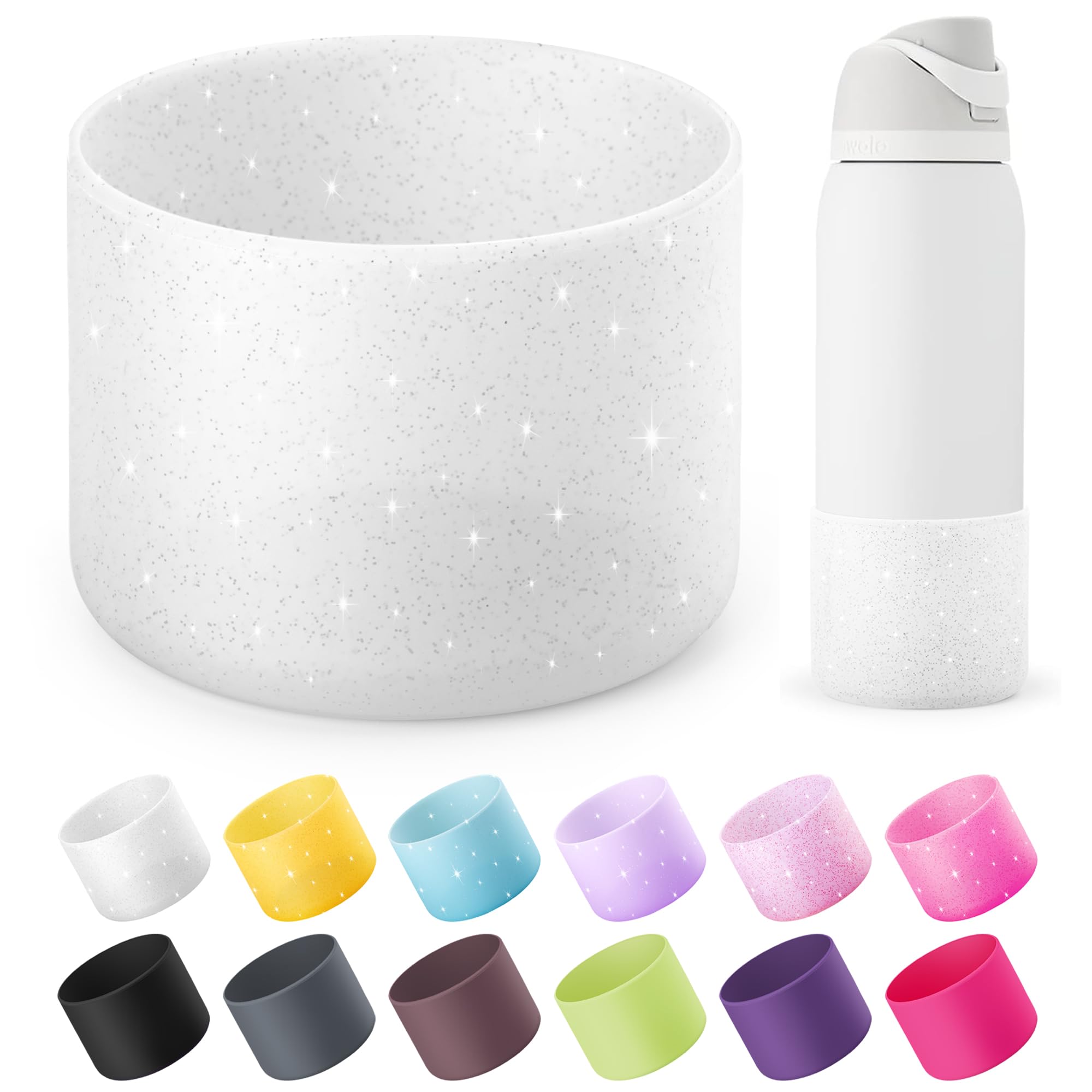 Boot for Owala 24 oz, Anti-Slip Protective Sleeve for Stainless Steel Water Bottle, Silicone Boot Bottom Base (Green)