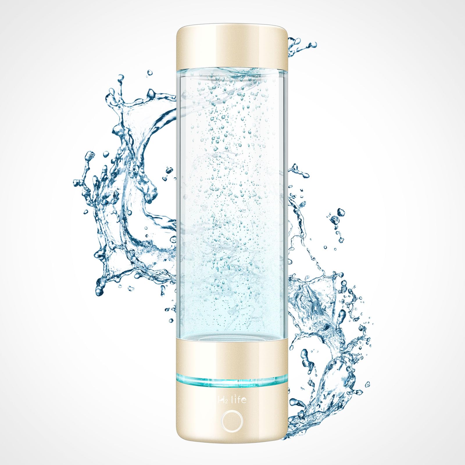 Hydrogen Water Generator, Professional BPA Free Water Bottle 5000PPB Dual Mode Portable Reusable Water Ionizer with SPE and PEM Hydrogen Water Bottle for Sports Hiking Travel Fitness