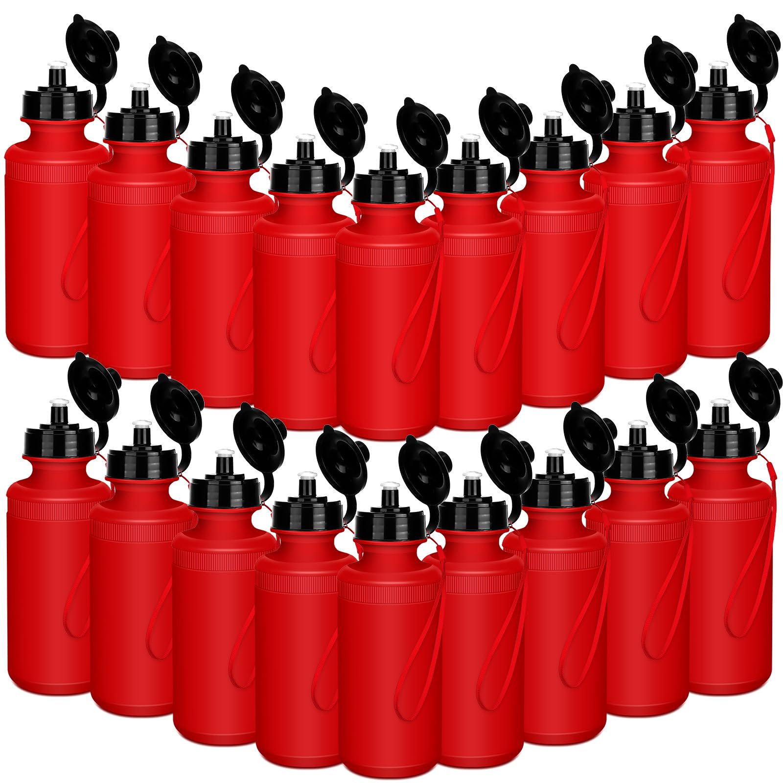 Zubebe 36 Pcs Sports Water Bottles Bulk Squeeze Reusable Bpa-free Plastic Water Bottles End of the Year Gifts Summer Gifts for Students School Travel Hiking Cycling Event Team Gift