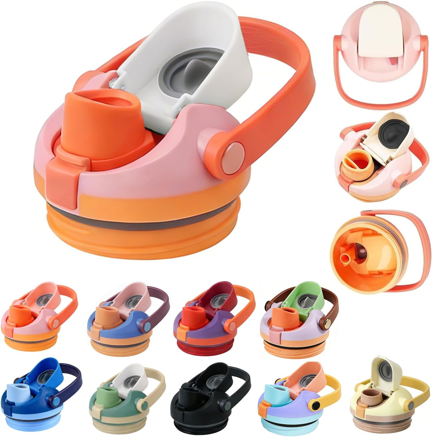 30 OZ Replacement Lid for Owala Freesip Sway Tumbler, One Button Water Bottle Top Replacement Cap with Handle Compatible with Owala FreeSip Sway, BPA-Free, Leakproof, Lockable