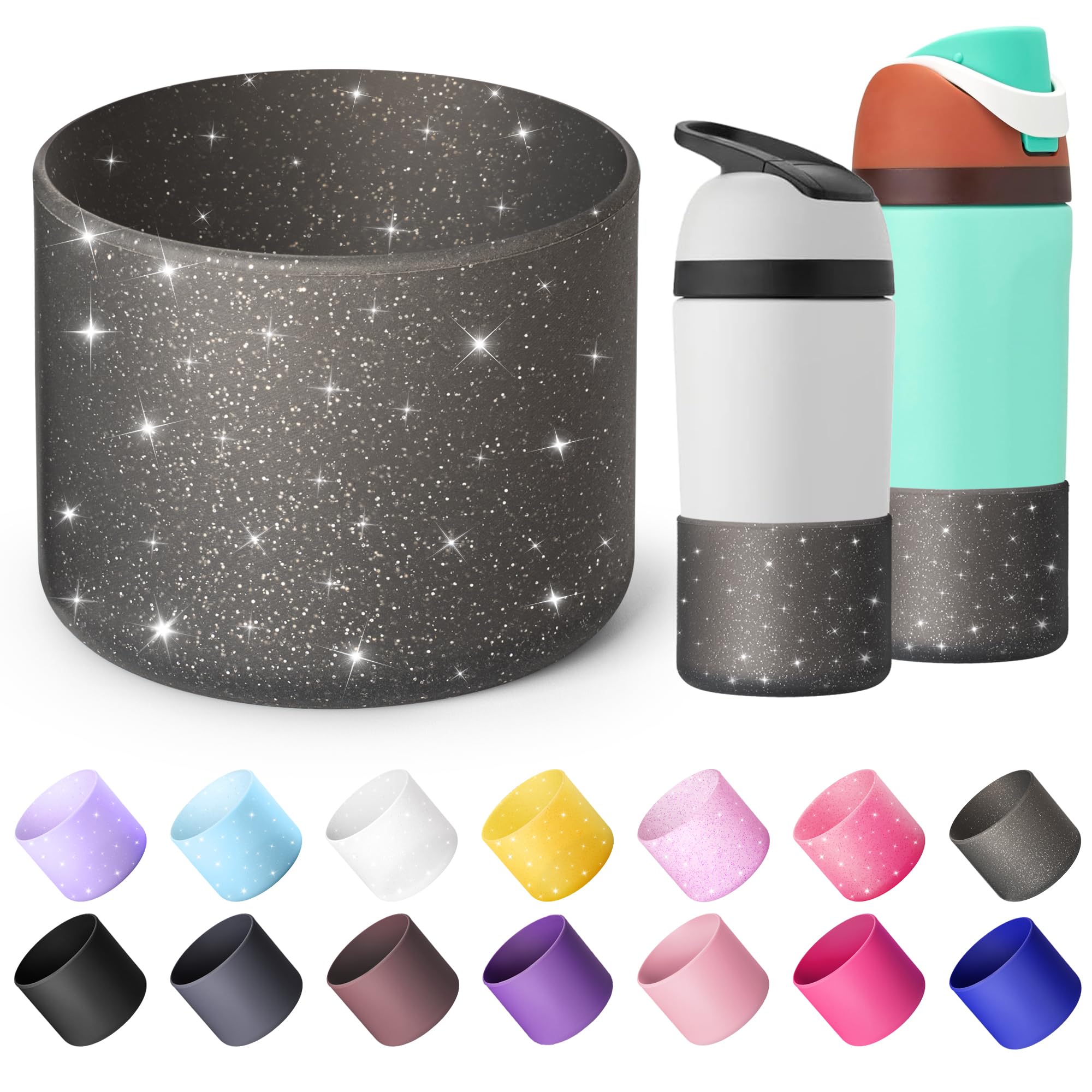 Boot for Owala 24 oz, Anti-Slip Protective Sleeve for Stainless Steel Water Bottle, Silicone Boot Bottom Base (Green)