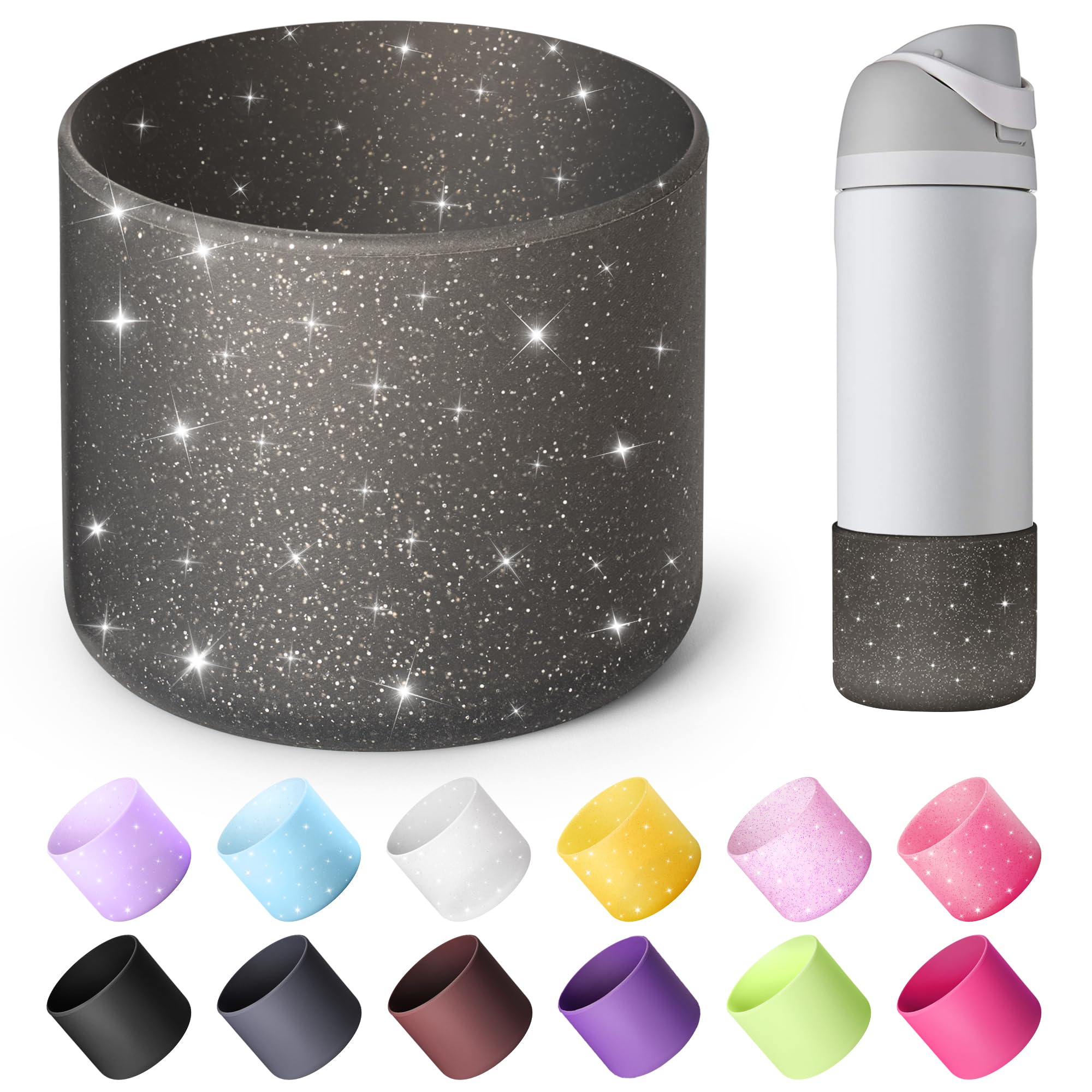 Boot for Owala 24 oz, Anti-Slip Protective Sleeve for Stainless Steel Water Bottle, Silicone Boot Bottom Base (Green)