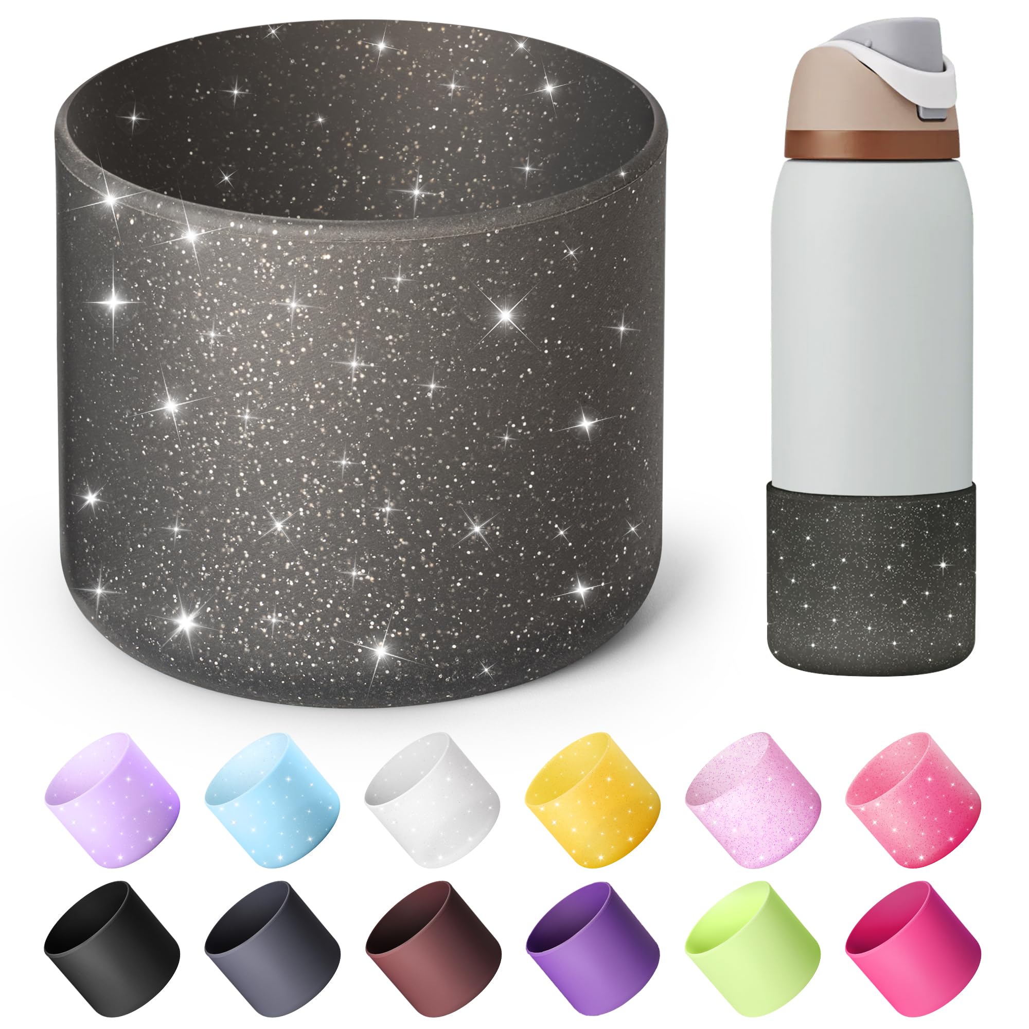 Boot for Owala 24 oz, Anti-Slip Protective Sleeve for Stainless Steel Water Bottle, Silicone Boot Bottom Base (Green)