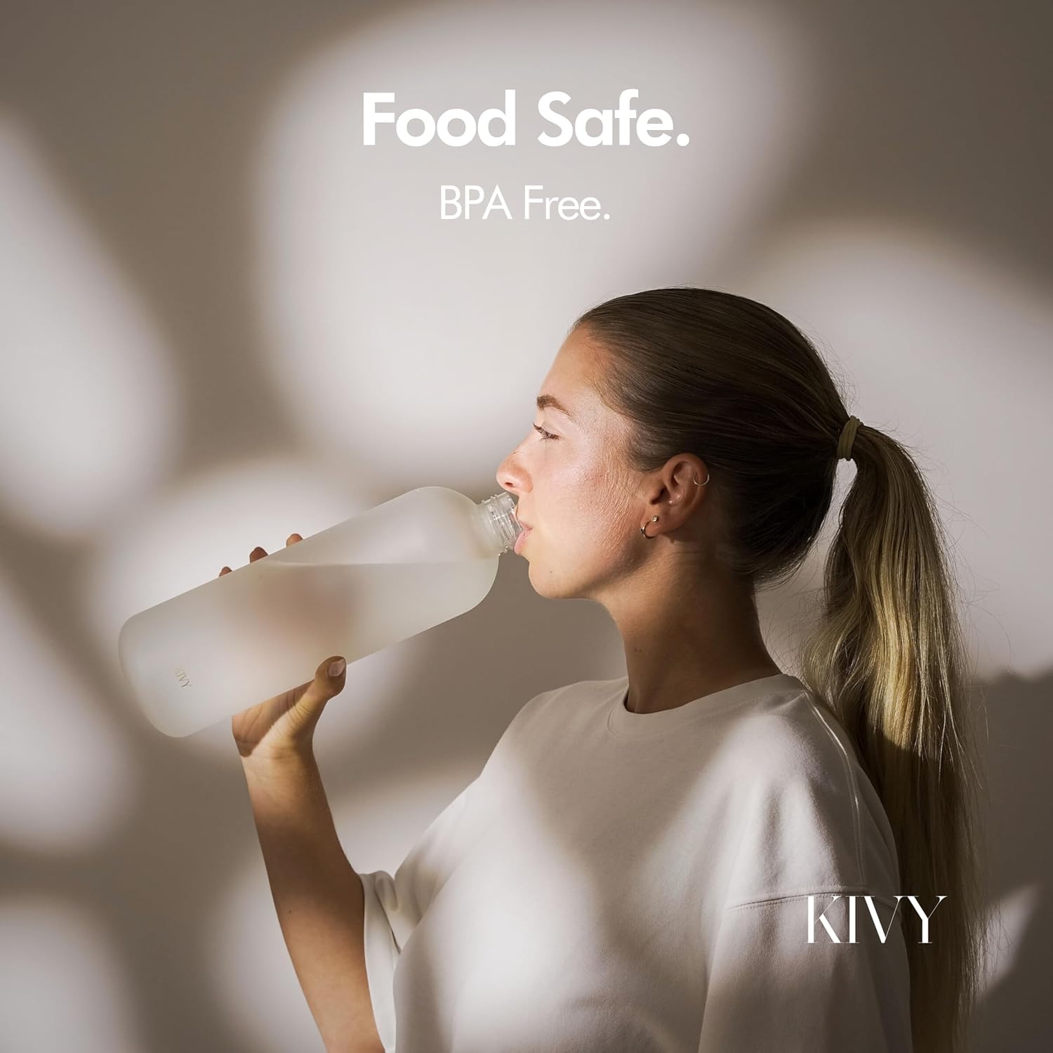 KIVY Large Water Bottle 50oz [Lightweight & Shatterproof] Fits Backpack & Cupholder for Travel, Sports, School - Extra large water bottle no straw - 1.5 Liter water bottles - 50oz Water bottle Green